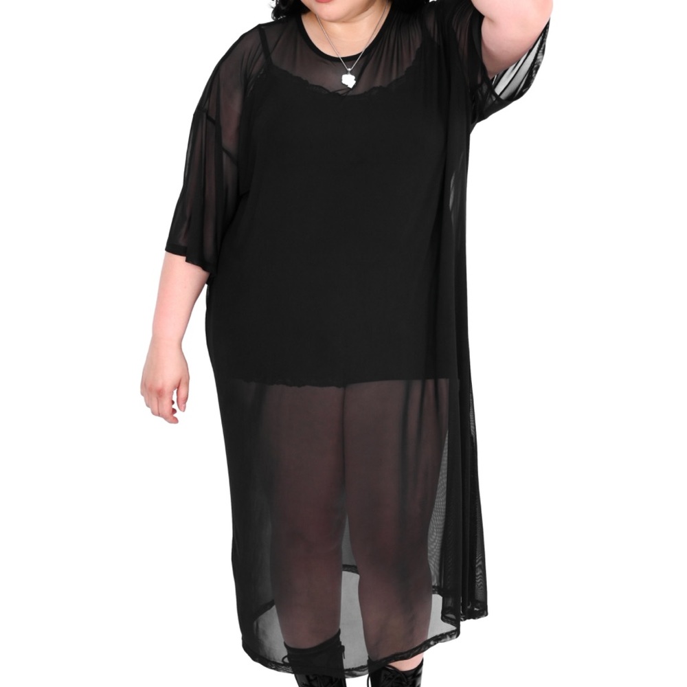 Foxblood Oversized Mesh T-shirt Dress XS/S